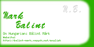 mark balint business card